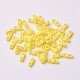 MIYUKIクォーターティラビーズ  日本製シードビーズ  2穴  （qtl404fr）マットな不透明な黄色のab  5x1.2x1.9mm  穴：0.8mm  約4800個/袋  100 G /袋 SEED-L009-S-F04-2