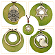 Anattasoul 4 шт. 4 стиля ожерелья-подвески из сплава в тибетском стиле со шнурами из искусственной замши NJEW-AN0001-73-3