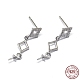 Accessoires pour boucles d'oreilles en argent sterling rhodié 925 STER-L057-040P-1