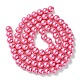 Abalorios de vidrio teñido de perla redondos HY-X0001-07-2