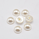 Half Drilled ABS Plastic Imitation Pearl Dome/Half Round Beads OACR-F004A-01-1
