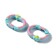 Spray Painted Alloy Spring Gate Rings PALLOY-F293-04-4