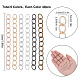 Sunnyclue 1 boîte 240 brins 6 couleurs chaîne d'extension 5cm fer collier extender collier bracelet cheville extension chaînes à maillons pour les débutants bricolage collier fabrication de bijoux artisanat IFIN-SC0001-24-2