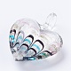 Handmade Silver Foil Glass Pendants X-FOIL-C551-1-3