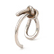 304 Stainless Steel Knot Open Cuff Ring for Women RJEW-I096-31P-1