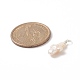 Colgantes de perlas keshi naturales envueltos en alambre de cobre PALLOY-JF01995-01-3