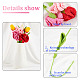 FINGERINSPIRE 3pcs Handmade Knitted Carnation Flower with Bouquet Package Bag 3 Color (Pearl Pink/Dark Pink/Red) Knitted Crochet Carnation Single Carnation for Mom Grandma AJEW-FG0001-80-4
