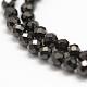 Chapelets de perles en spinelle noir naturel G-G682-23-3mm-3