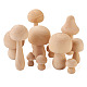 Schimasuperba木製きのこ子供のおもちゃ  DIYアクセサリー  バリーウッド  23個/セット WOOD-TA0002-45-2