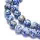 Natürliche blaue Fleck Jaspis Perlen Stränge G-K310-A22-8mm-3