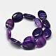 Dyed Oval Natural Agate Bead Strands G-M283-21-30x22mm-2