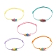 Bracelets de perles rondes en bois naturel BJEW-JB08565-1