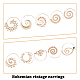 Anattasoul 9 paires 9 style spirale vortex & lotus & feuille & tournesol alliage boucles d'oreilles pour les femmes EJEW-AN0002-75-3