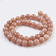 Chapelets de perles de sunstone naturelle naturelles G-F568-005-10mm-2