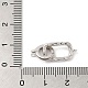 925 застежка из стерлингового серебра с родиевым покрытием STER-G038-07P-3