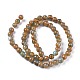 Chapelets de perles de pierre clinquant d'or synthétique G-E551-A04-2