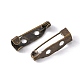 Dos de broches de fer de platine de bronze antique Broche accessoires de goupille de sécurité X-IFIN-E035Y-AB-3