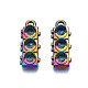 Rainbow Color Alloy Pendants Enamel Settings PALLOY-S180-324-2