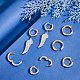 UNICRAFTALE 4 Pairs 4 Sizes Two Tone 304 Stainless Steel Hinged Hoop Earrings Ring Huggie Hoop Earring Hypoallergenic Earrings for Women Jewellery Making EJEW-UN0002-20-4