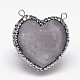 Coeur Druzy naturel pendentifs en améthyste G-A144-07-3