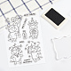 GLOBLELAND Happy Birthday Theme Clear Stamps Cartoon Cows Silicone Clear Stamp Seals for Cards Making DIY Scrapbooking Photo Journal Album Decor Craft DIY-WH0167-56-618-6