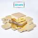折りたたみ式引き出しタイプクリエイティブクラフト紙箱  ウェディング記念品ボックス  賛成ボックス  紙ギフトボックス  正方形  ゴールド  13x11x4.5cm CON-WH0077-03B-5