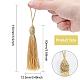 CHGCRAFT 30Pcs Gold Silky Tassels Bookmark Tassels Tassel Pendant Decoration Tassels Hanging Ornaments for Car Rearview Mirrors Home Decoration HJEW-WH0043-23-2