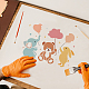 FINGERINSPIRE Loving Heart Elephant Bear Rabbit with Balloon Painting Stencil 29.7x21cm A4 Large Reusable Mylar Template for DIY Gifts Shirts DIY Craft Wood Signs Wood Wall Furniture Holiday Decor DIY-WH0202-270-5