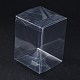 長方形の透明なプラスチックのPVCボックスギフト包装  防水折りたたみボックス  おもちゃやカビ用  透明  箱：10x10x14.2センチメートル CON-F013-01J-1