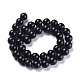 Chapelets de perles en pierre noire naturelle G-I288-A02-10mm-2