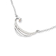 925 стерлингового серебра кубического циркония кулон ожерелье NJEW-BB18731-1
