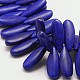 Synthetical Dyed Turquoise Teardrop Bead Strand G-P083-95A-1