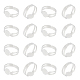 Unicraftale circa 150 pz anelli vuoti regolabili anelli di barretta di base 7mm pad in lega base dell'anello base piatta rotonda impostazioni dell'anello vuoto materiale anelli base cabochon base lunetta vassoio per forniture per la creazione di gioielli FIND-UN0001-87-1