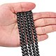 Synthetic Black Stone Beads Strands G-G088-6mm-5