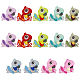 CHGCRAFT 14Pcs 7Colors Parrot Shape Silicone Beads for DIY Necklaces Bracelet Keychain Making Handmade Crafts SIL-CA0002-60-1