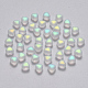 Perles de verre peintes par pulvérisation transparent X-GLAA-R211-02-C01-1