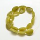 Natural Korean Olive Jade Nuggets Beads Strands G-P093-20-2