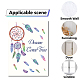 CRASPIRE Dream Catcher Decals Feather Stickers Colorful Dream Come True Window Stickers Waterproof Removable Vinyl Wall Art for Restroom Bedroom Living Room Decorations DIY-WH0345-025-4
