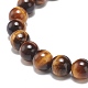 Bracelet extensible en perles d'oeil de tigre naturel BJEW-JB08879-04-5