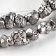 Perles de pierre d'os de dragon naturelles galvanisées G-I177-02C-1