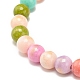 Natürliche Jade-Perlen-Stretch-Kinderarmbänder BJEW-JB07789-01-5
