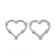 304 Stainless Steel Linking Ring Rhinestone Settings STAS-A070-27P-1