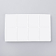 プラスチックジュエリーディスプレイトレイ  8のコンパートメント  ホワイト  12.7x7.5x0.4cm ODIS-R004-01A-1