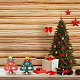 Gorgecraft 2 juegos 2 colores árbol de navidad decoración de exhibición de madera para niños DJEW-GF0001-62-7