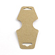 厚紙のアクセサリー台紙  ネックレスに使用  ブレスレットとモバイルペンダント  キャメル  12.4x4.6x0.03cm X-CDIS-Q001-24-2