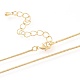 Brass Round Snake Chain Necklaces Making MAK-L025-02G-1