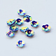 Perles de paillette d'accessoire en plastique pour disque PVC-R013-6mm-0430-1