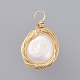 Perla barocca naturale perla keshi PALLOY-JF00409-2