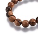 Couples Wood Beads Stretch Bracelets BJEW-JB04121-9