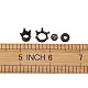 真鍮製マイクロパヴェクリアグレードキュービックジルコニアビーズ  混合図形  ガンメタ色  16個/箱 ZIRC-TA0001-11B-8